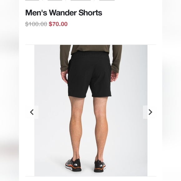 The North Face black Wander shorts, mens XXL new with tags - Picture 3 of 11